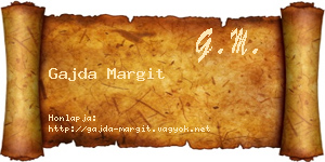 Gajda Margit névjegykártya
